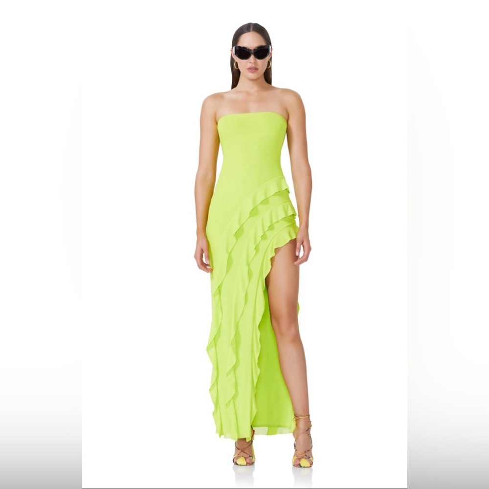 *NWT* AFRM Siobhan maxi dress in Lime Punch size XS
